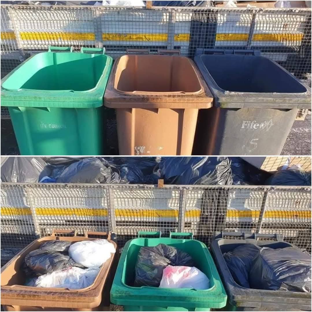 Bagged Waste Collection before and after