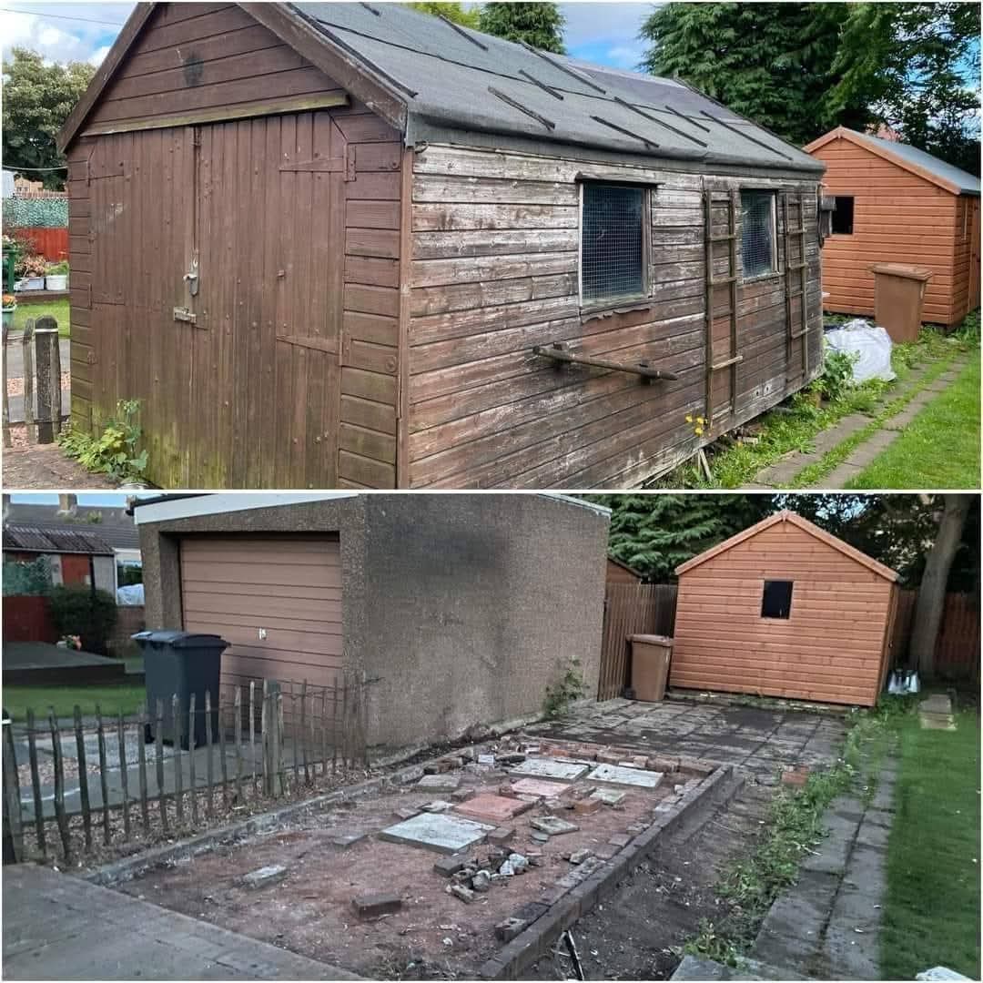 Shed Demolition before and after