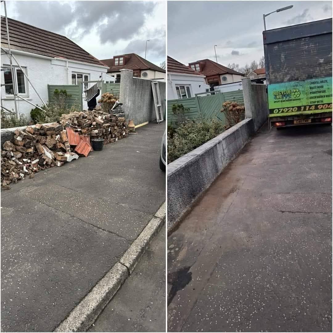 Waste Wood Collection before and after